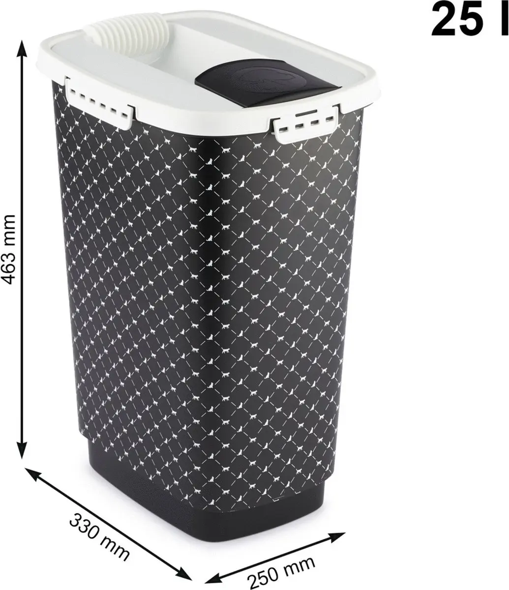 Rotho Cody Voedselcontainer 25L - Zwart