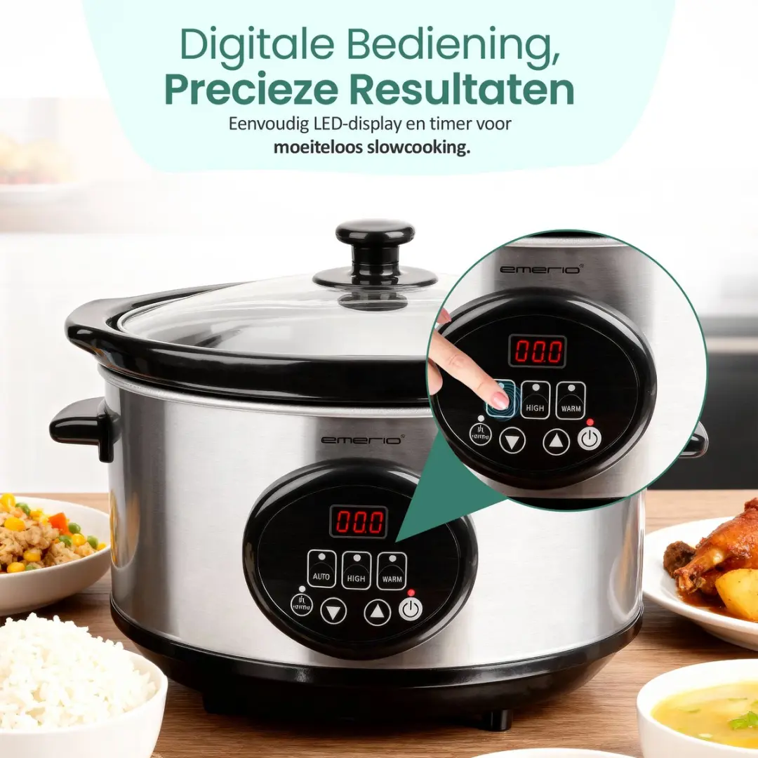 Emerio SC-129406 Slowcooker 240W - 3,5L - RVS