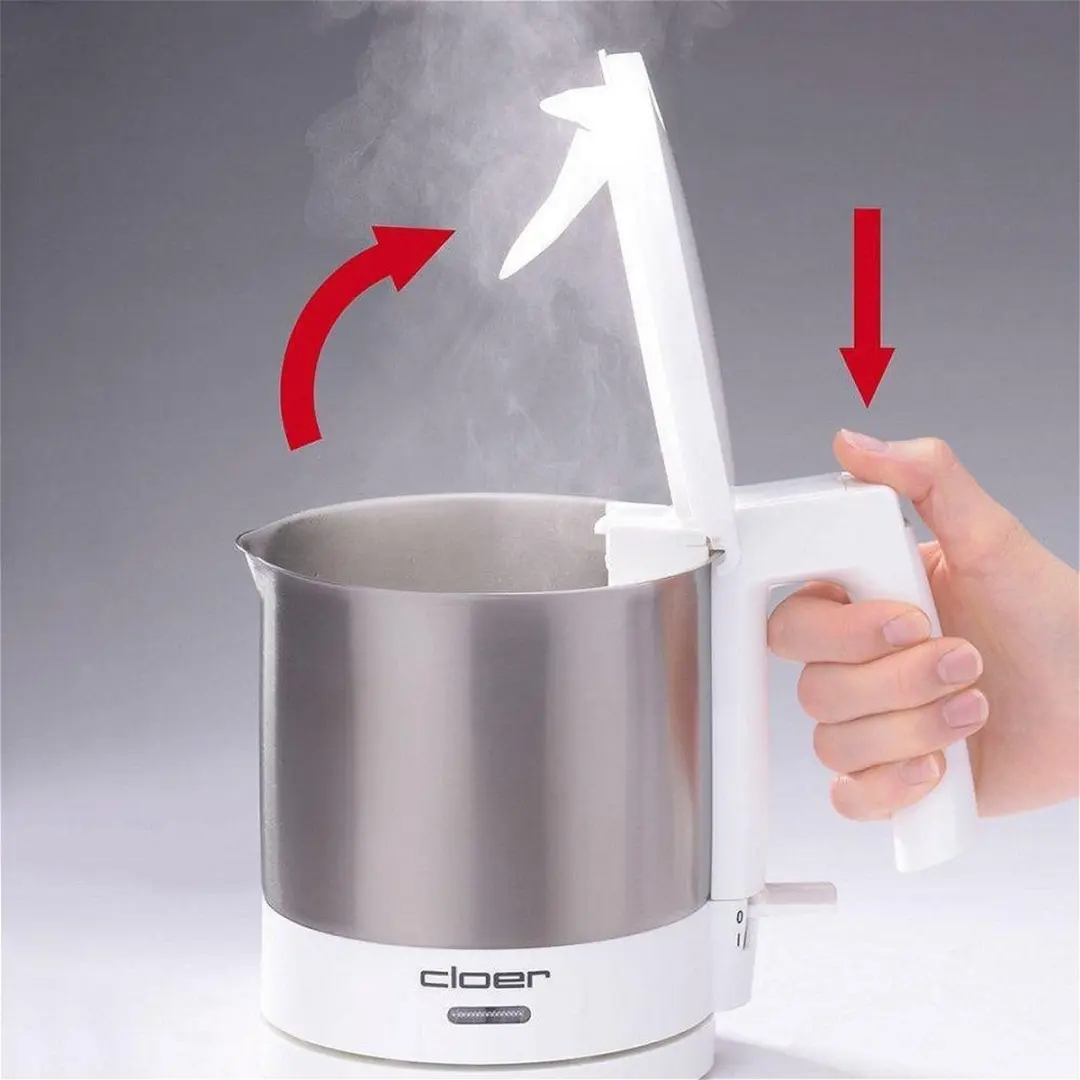 Cloer Waterkoker 4721 1.1L - 2000W - Wit RVS