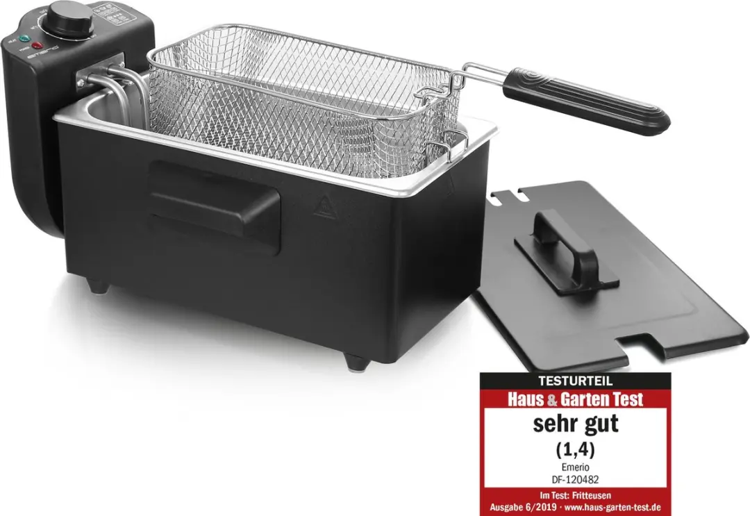 Emerio Friteuse DF-120482.2 2000W - 3L - 2 Manden - Zwart