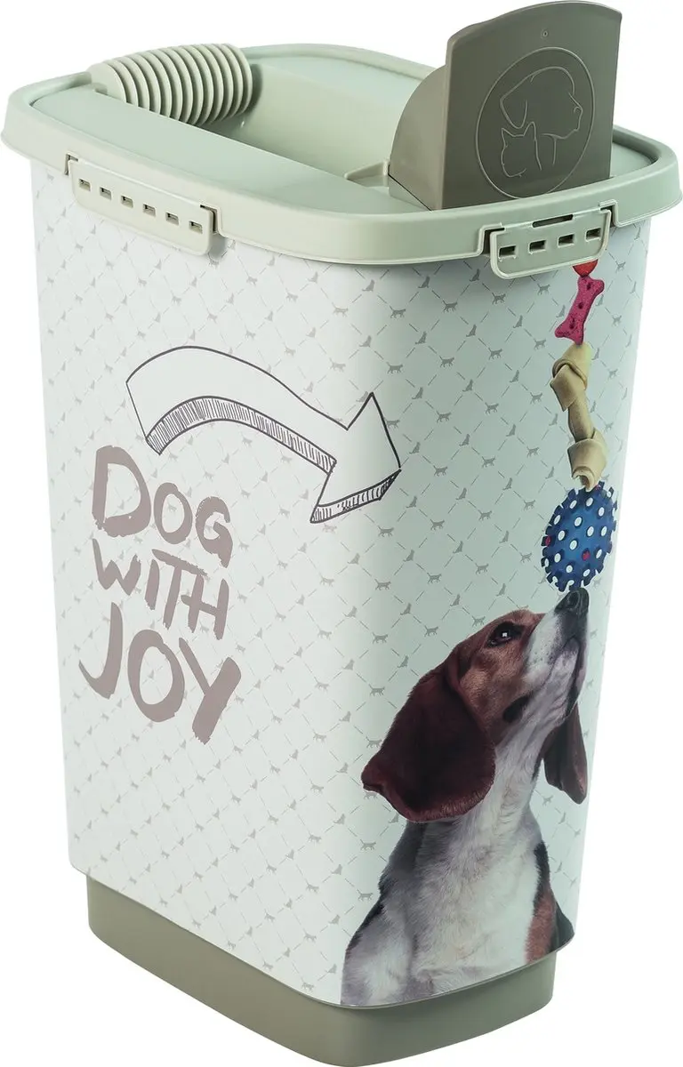 Rotho Mypet Voeder Strooicontainer - 25L - Grijs & Cappuccino