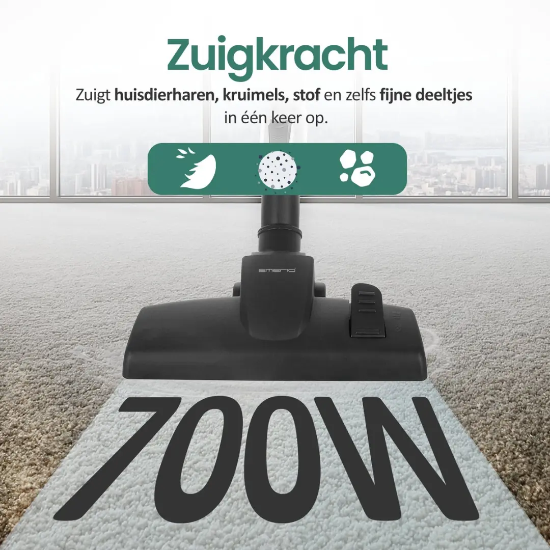 Emerio VCE-108278.10 Stofzuiger - 700W - 2L - Zwart/Blauw