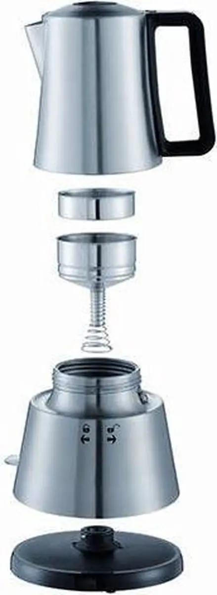 Cloer 5928 Mokkamaker - 3 Kopjes - 365W - Zilver