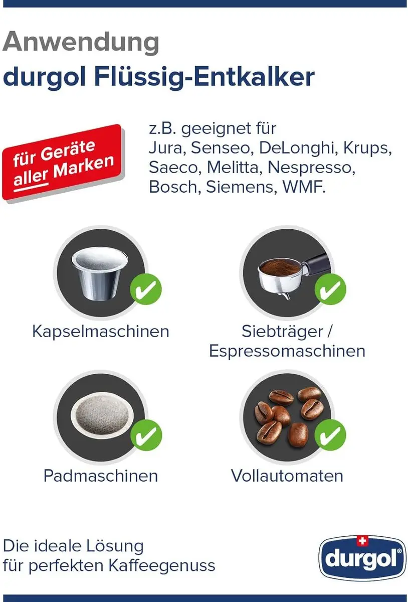 Durgol Swiss Espresso Ontkalker - 10x125ml