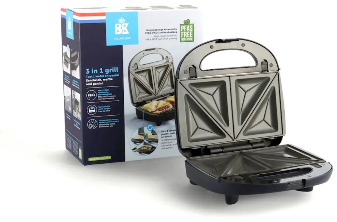 BK Connect CC007935-001 3-in-1 Multigrill - 750W - 6 Platen - Donkerblauw