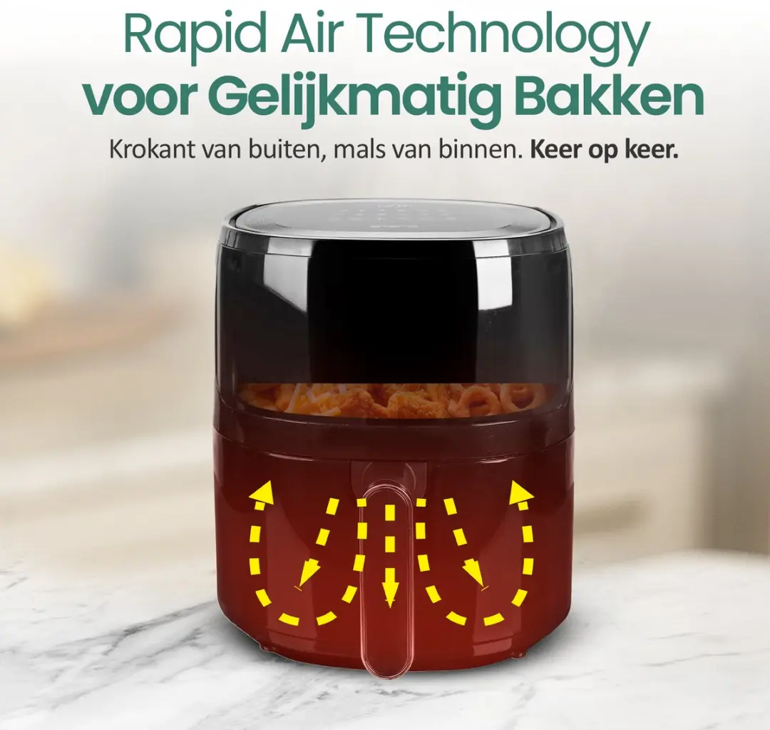 Emerio Airfryer XL AF-129329.3 - 5L - 1500W - 12 Programma's - Zwart