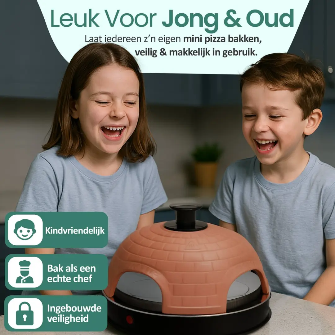 Emerio Pizzarette Origineel PO-115985 - 900W - 4 Persoons