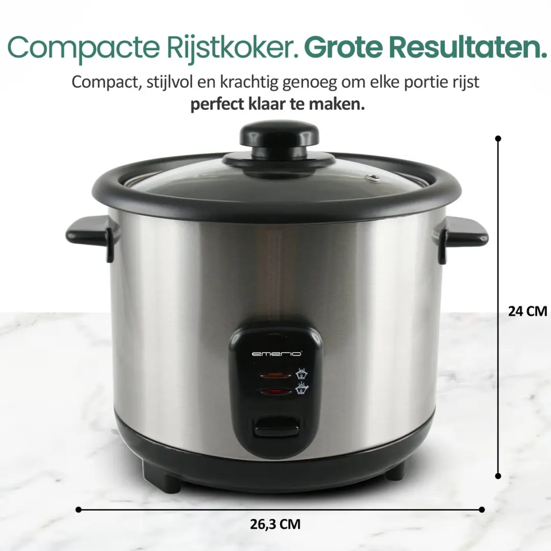 Emerio Rijstkoker RCE-110118.5 - 1,5L - 500W - Zwart
