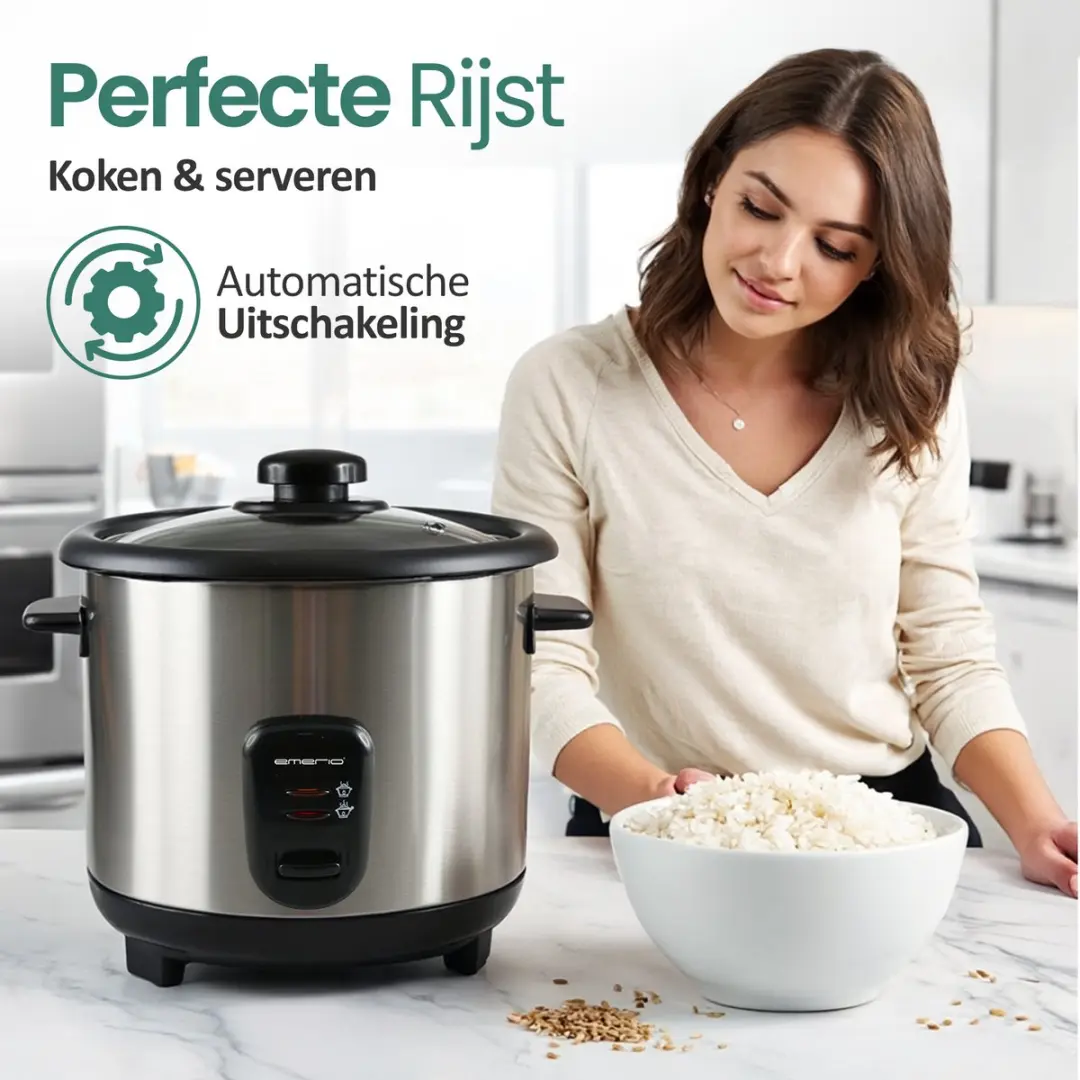 Emerio Rijstkoker RCE-110118.5 - 1,5L - 500W - Zwart