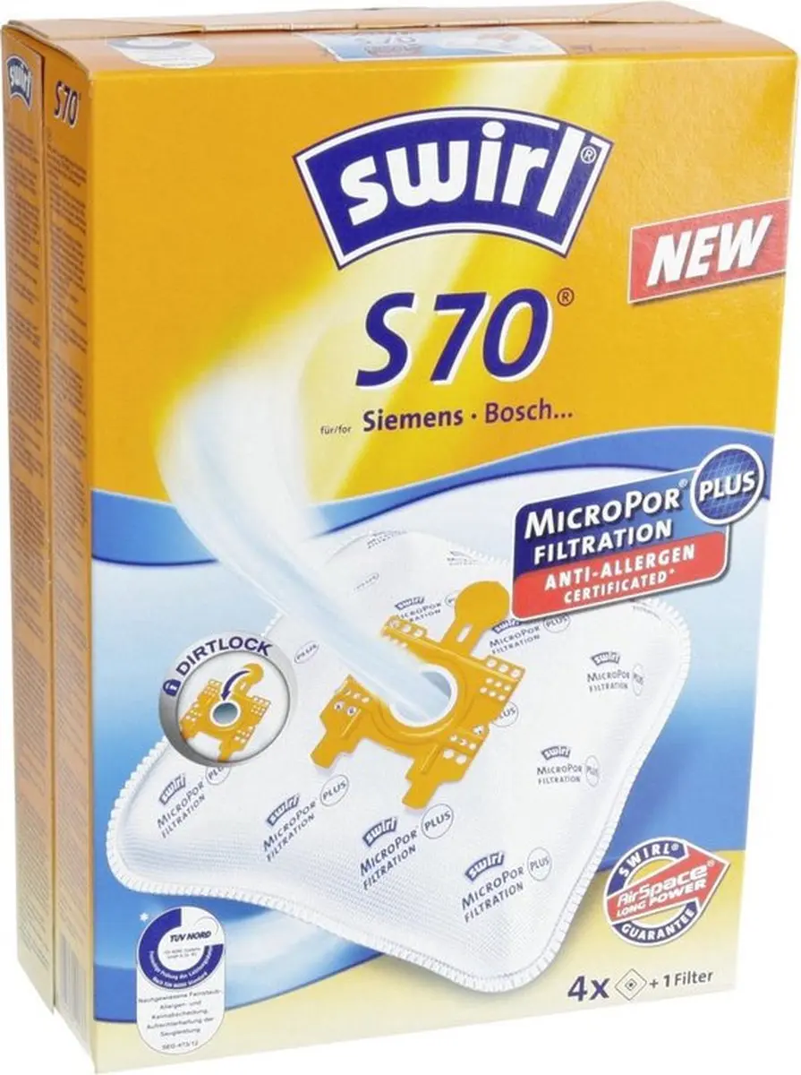 Swirl Stofzuigerzak S 70 AirSpace - 4 Stuks