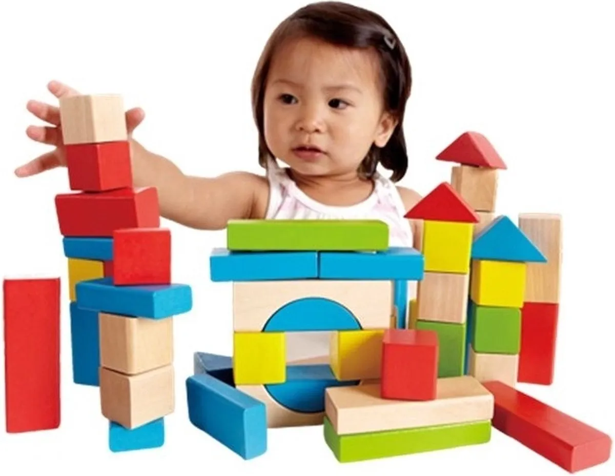 Hape Houten Blokken 301405 - Veelkleurig