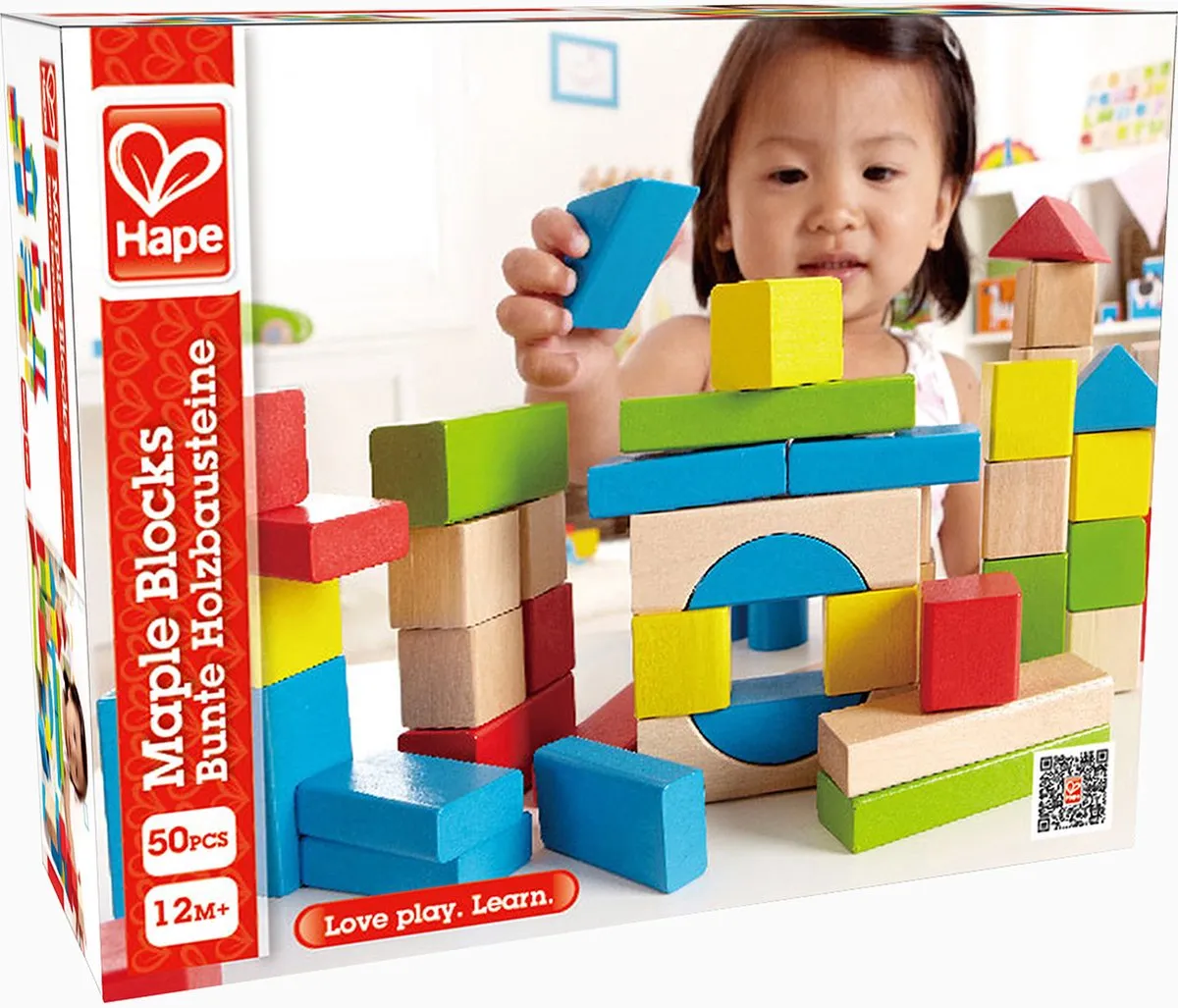 Hape Houten Blokken 301405 - Veelkleurig