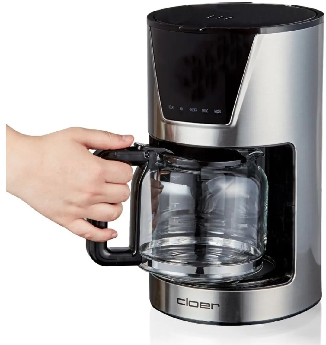 Cloer 5257 Volledig Automatisch Koffiezetapparaat - 12 Kopjes - 900W - Zwart/RVS