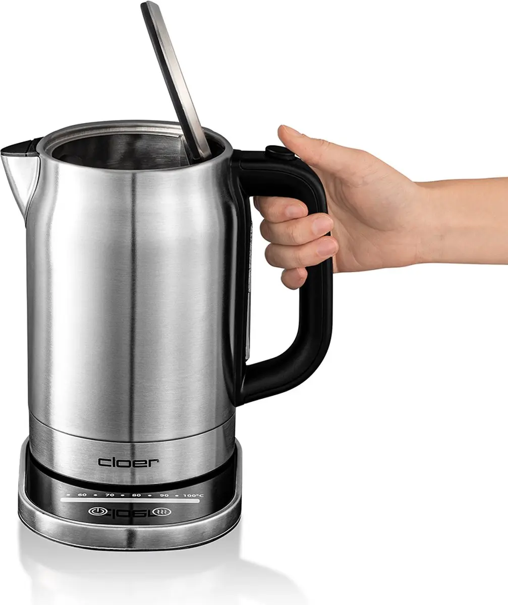 Cloer Waterkoker 4459 - 2200W - 1,7L - Zilver