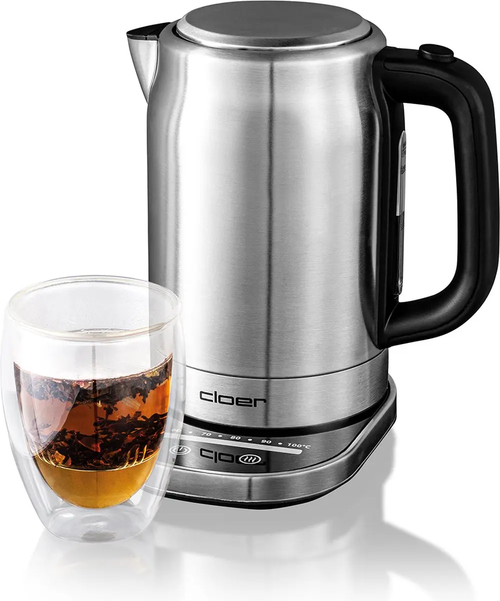 Cloer Waterkoker 4459 - 2200W - 1,7L - Zilver