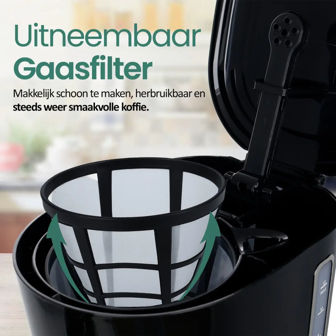 Emerio CME-125129.4 Koffiezetapparaat 12 Kopjes - 1,5L - Zwart - afbeelding 6 van 6