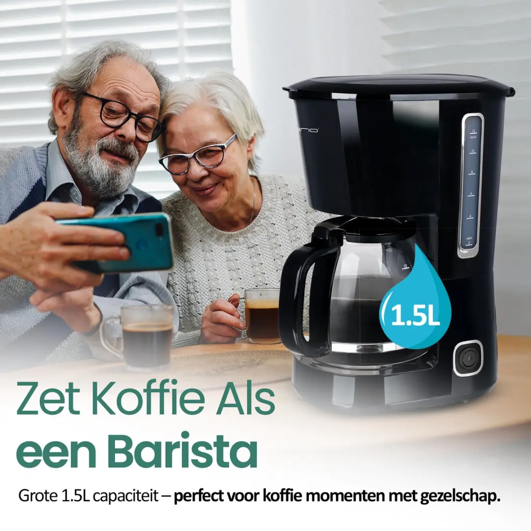 Emerio CME-125129.4 Koffiezetapparaat 12 Kopjes - 1,5L - Zwart