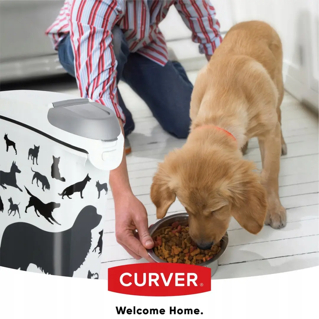 Curver Voedselcontainer Silhouette Hond 23L - Wit - afbeelding 6 van 6