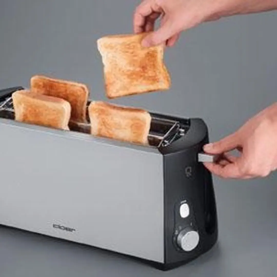 Cloer 3710 Broodrooster - 4 Sandwiches 1380W - Grijs