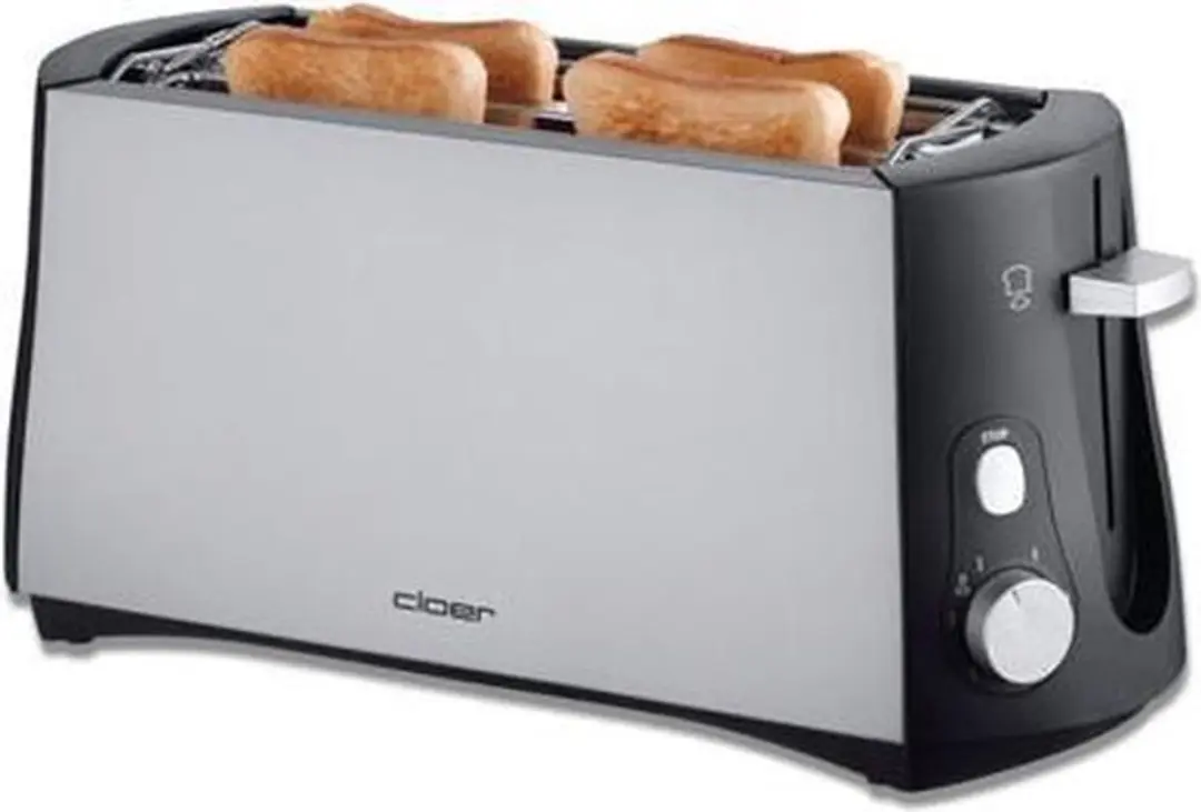 Cloer 3710 Broodrooster - 4 Sandwiches 1380W - Grijs