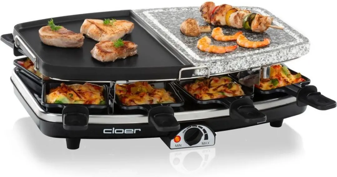 Cloer 6435 Steen-/Raclettegrill 1200W