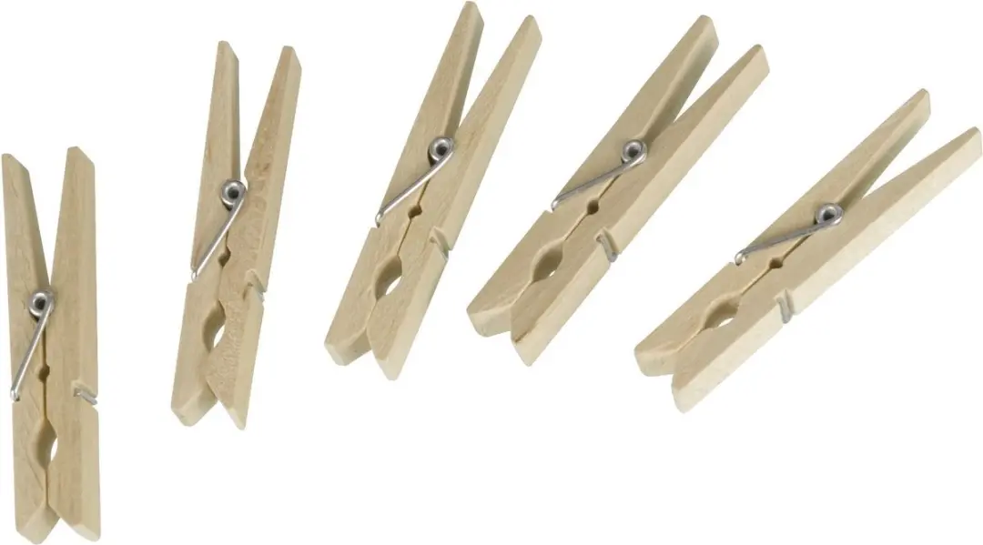 Wenko Wasknijpers Hout Naturel 50 Stuks