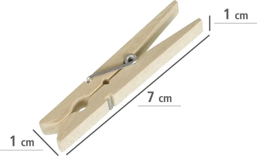 Wenko Wasknijpers Hout Naturel 50 Stuks