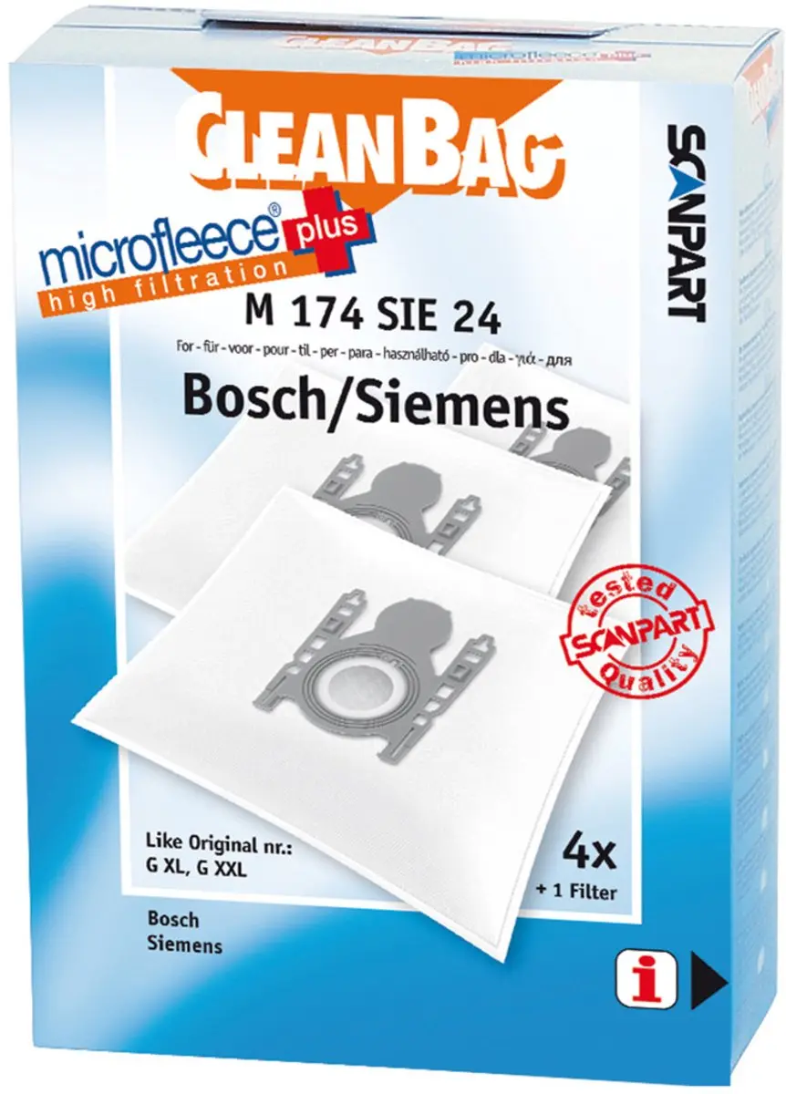 Cleanbag Stofzuigerzakken M 174 SIE 24