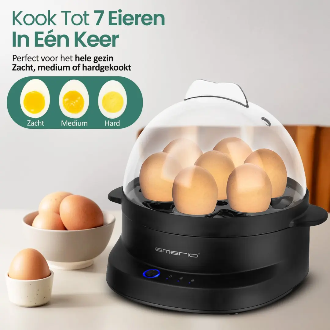 Emerio Eierkoker EB-131811.1 350W - 7 Eieren - Zwart