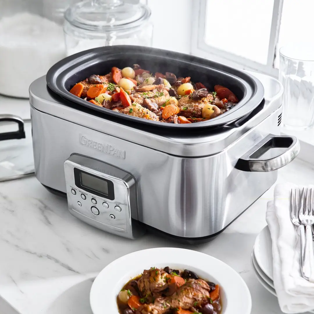 GreenPan Elite CC00509-001 Slowcooker 6L - 1350W - Roestvrij staal