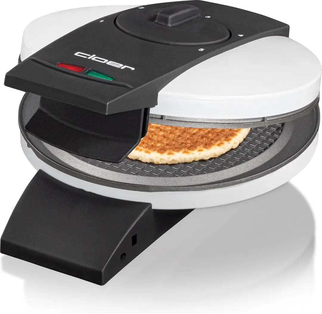 Cloer Stroopwafelijzer 1641S - 850W - 2 Platen - Wit