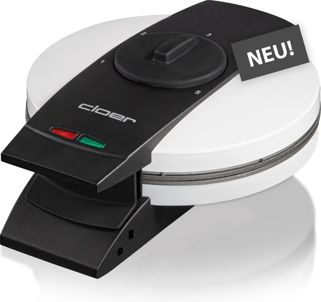 Cloer Stroopwafelijzer 1641S - 850W - 2 Platen - Wit
