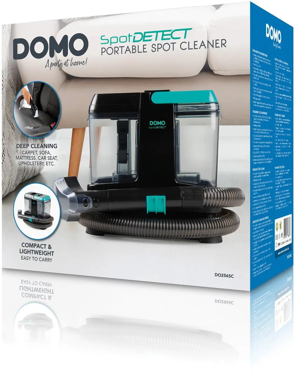 Domo DO256SC Draagbare Vlekkenreiniger 330W - 0,8L - Zeegroen/Zwart - afbeelding 6 van 6