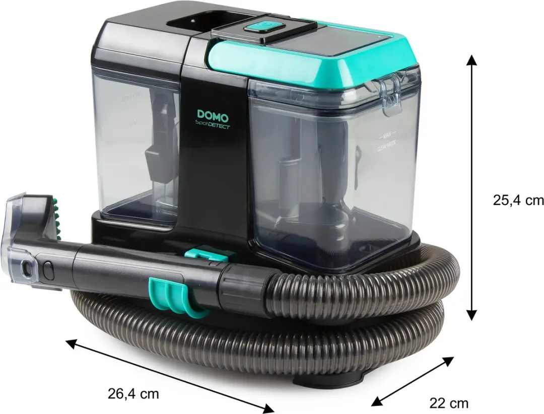 Domo DO256SC Draagbare Vlekkenreiniger 330W - 0,8L - Zeegroen/Zwart