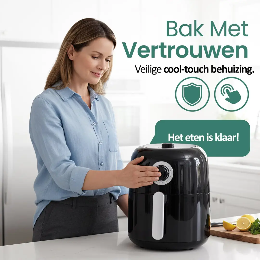 Emerio AF-125770 Airfryer 1450W - 3.2L - Zwart