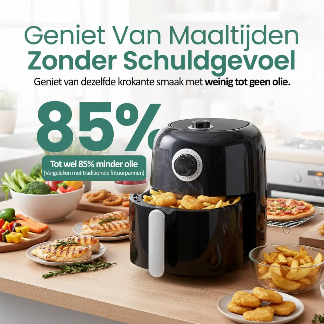 Emerio AF-125770 Airfryer 1450W - 3.2L - Zwart