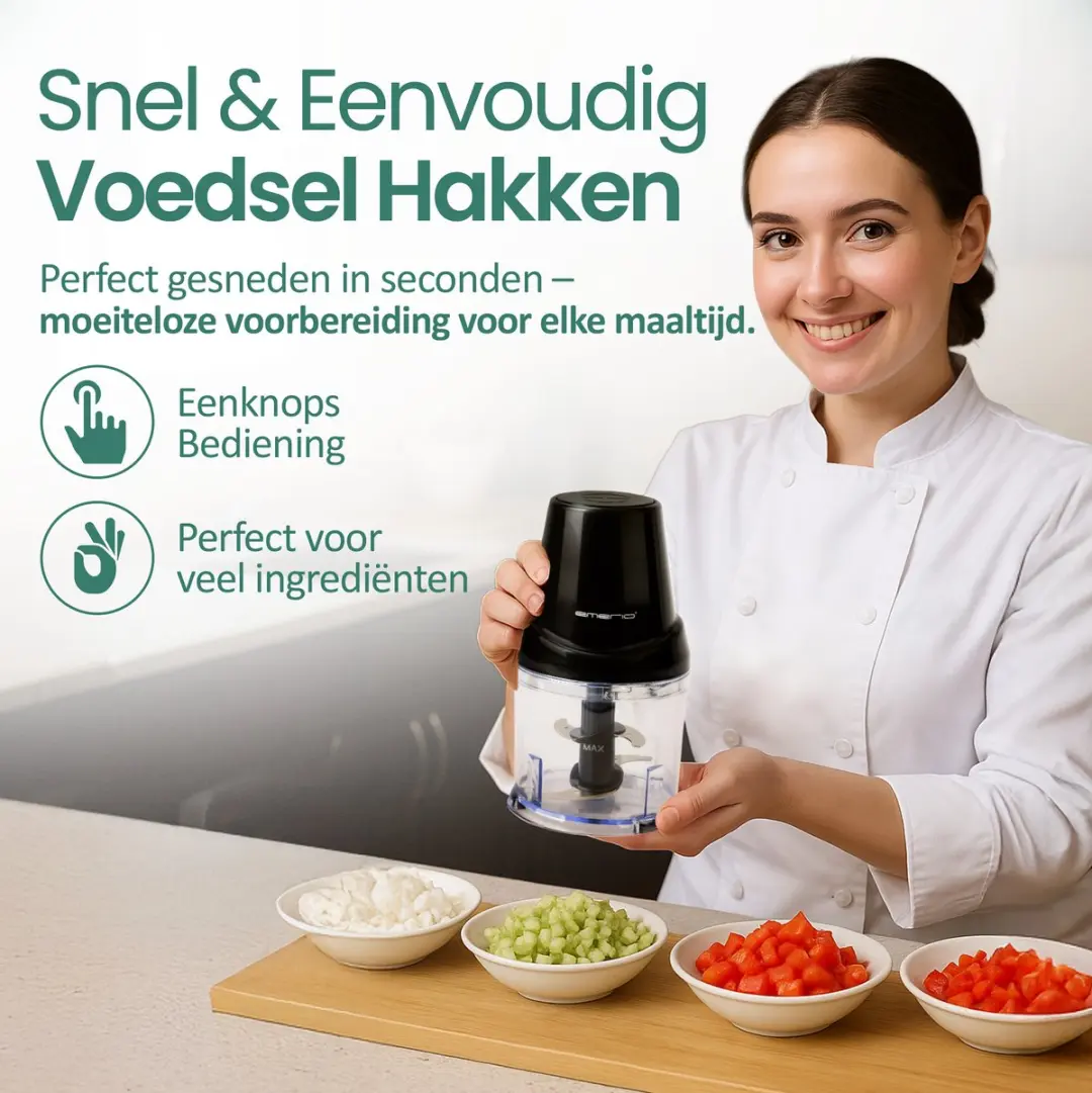 Emerio MC-132890 Hakmolen 500ml - 400W - Zwart