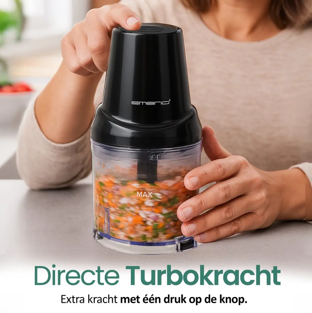 Emerio MC-132890 Hakmolen 500ml - 400W - Zwart - afbeelding 6 van 6