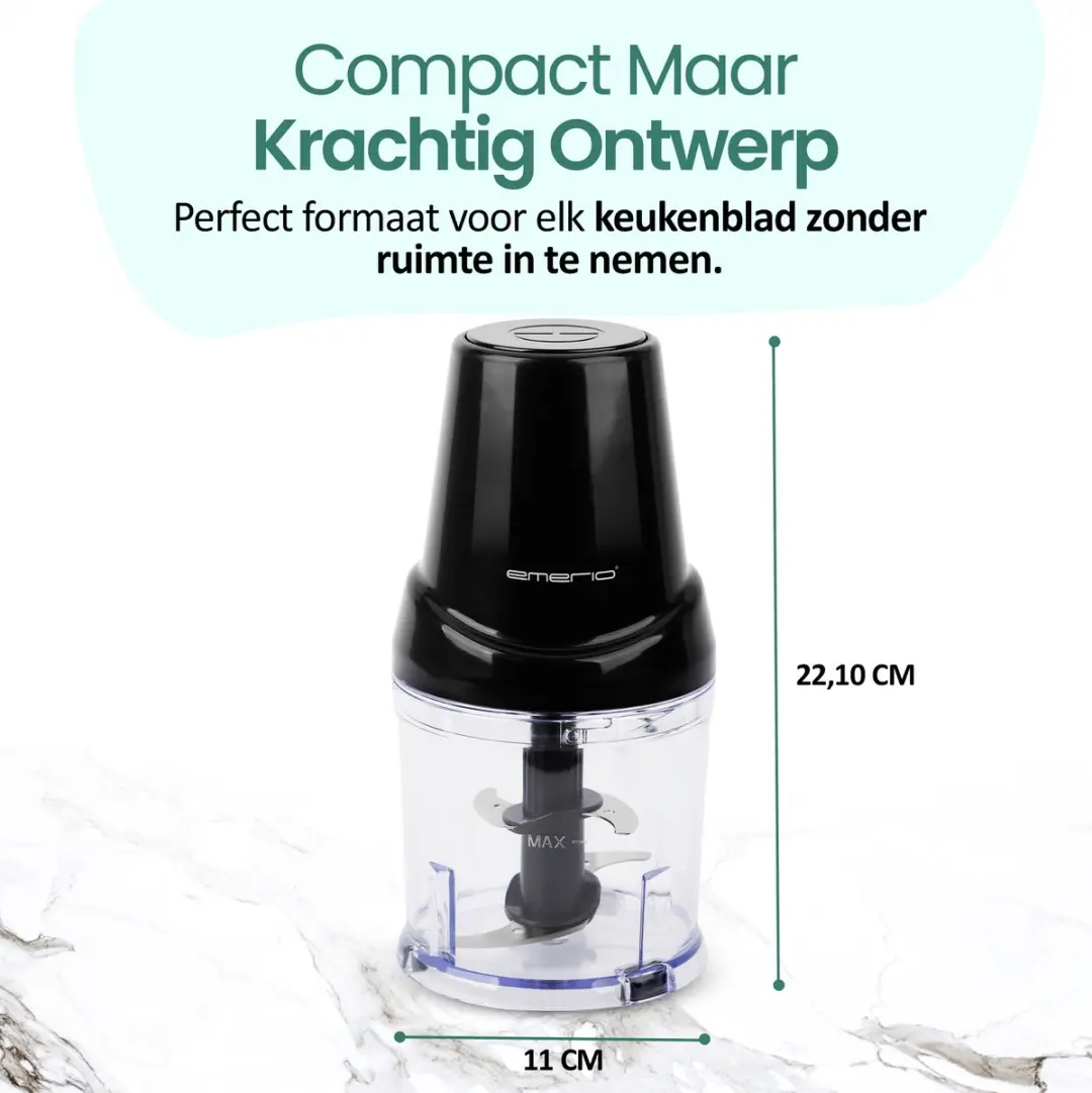 Emerio MC-132890 Hakmolen 500ml - 400W - Zwart