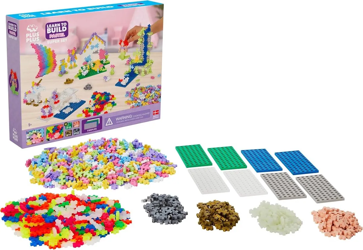 Plus-Plus Learn to Build Pastel 1200-delig Bouwset