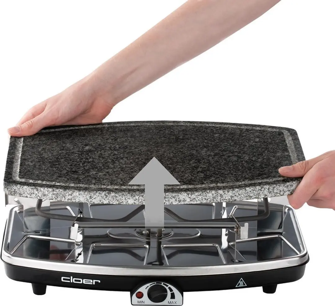 Cloer 6430 Steen-/Raclettegrill 1200W - 8 Personen