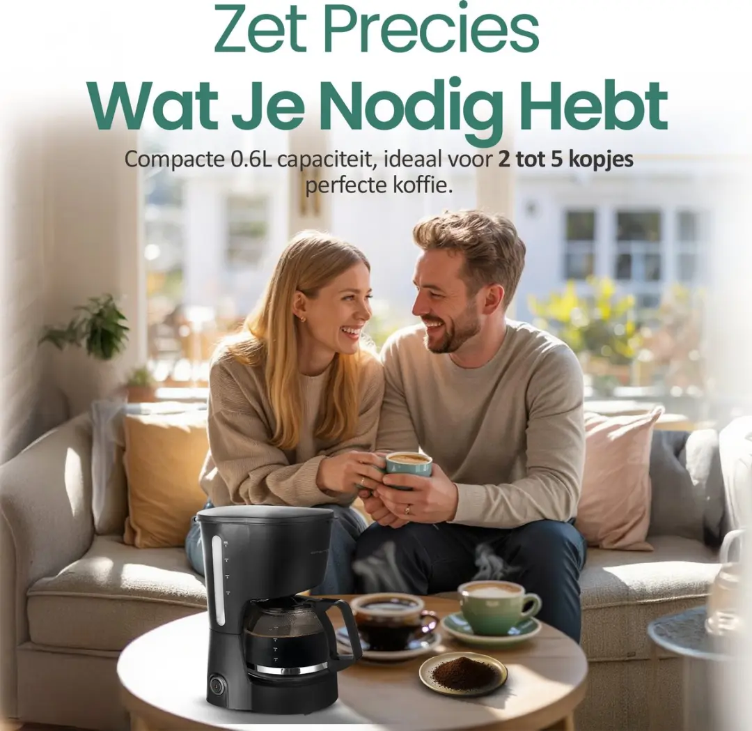 Emerio CME-116801 Compact Koffiezetapparaat 12 Kopjes - 0,6L - Zwart