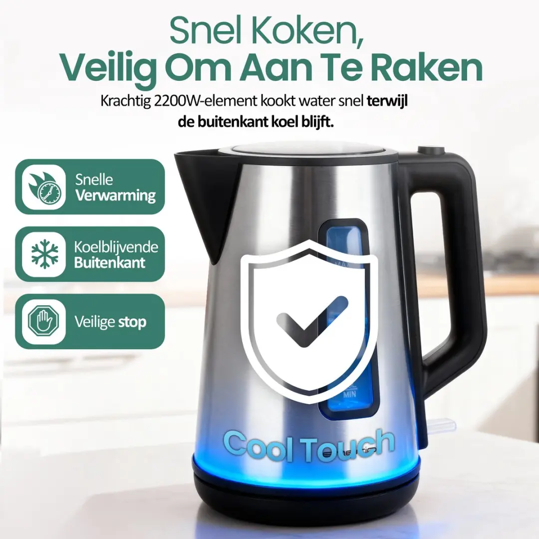 Emerio Waterkoker WK-122829 2200W - 1,7L - Zwart