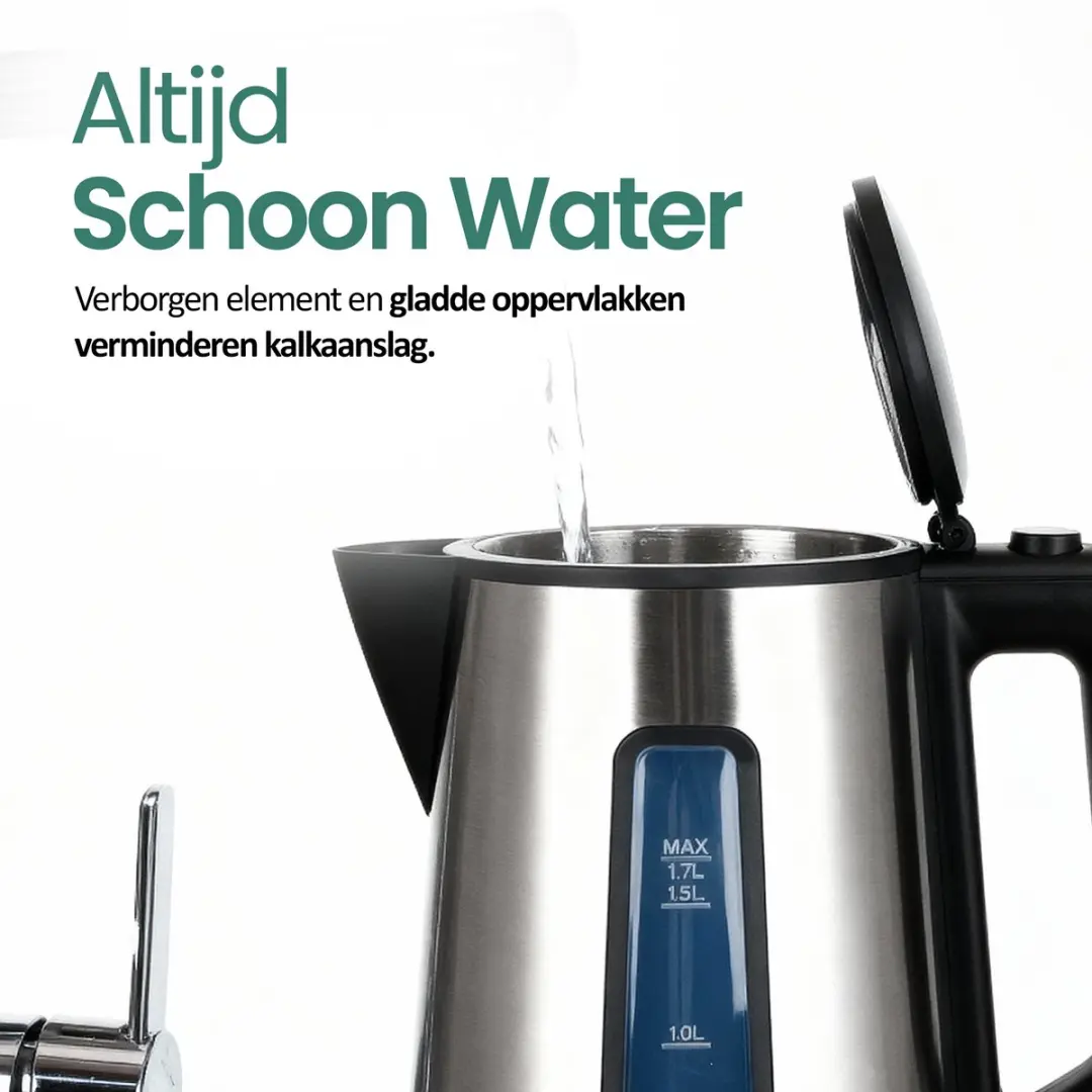 Emerio Waterkoker WK-122829 2200W - 1,7L - Zwart - afbeelding 6 van 6