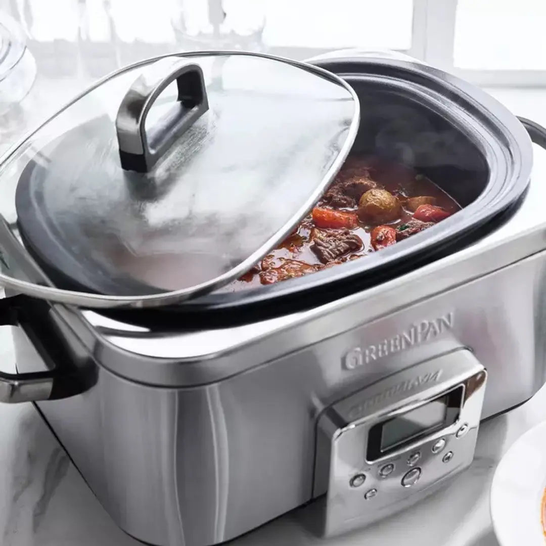 GreenPan Elite CC005313-001 Slowcooker 6L - 1350W - Cream