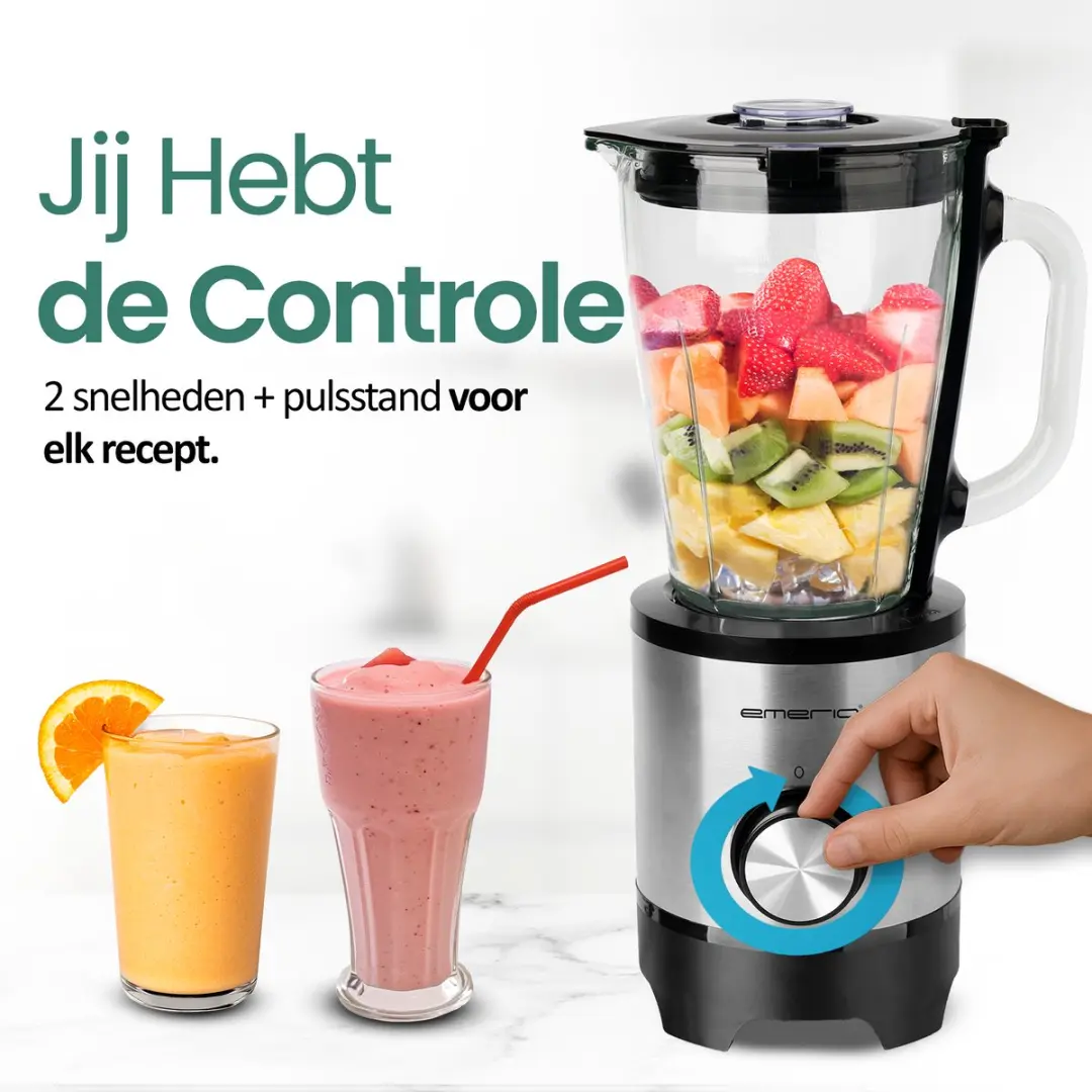 Emerio Blender BL-130988 500W - 1,5L - Zwart/Zilver