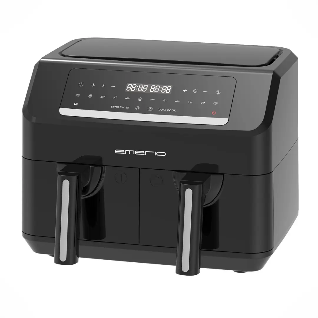 Emerio AF-130376.1 Dubbele Heteluchtfriteuse 2600W - 2x3.6L - Zwart