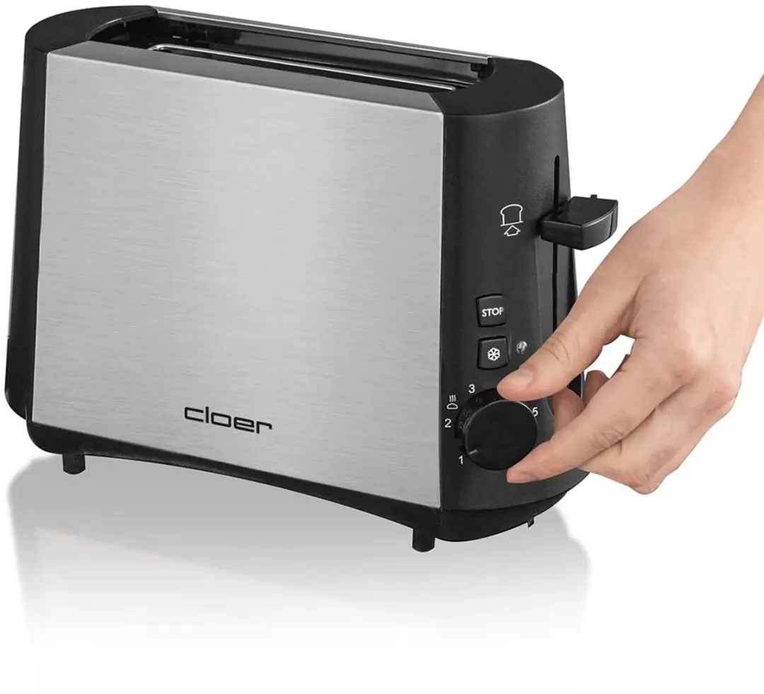 Cloer 3890 Broodrooster 1 Snede - 600W - Zilvergrijs