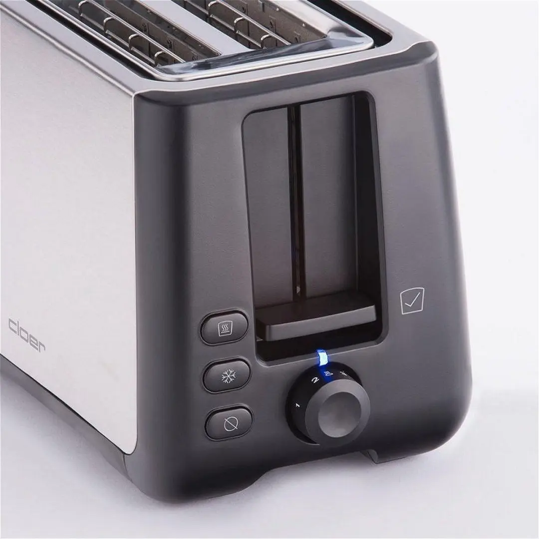 Cloer 3579 Broodrooster 4 Sandwiches 1000W - RVS/Zwart