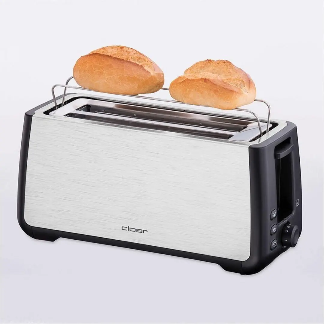 Cloer 3579 Broodrooster 4 Sandwiches 1000W - RVS/Zwart